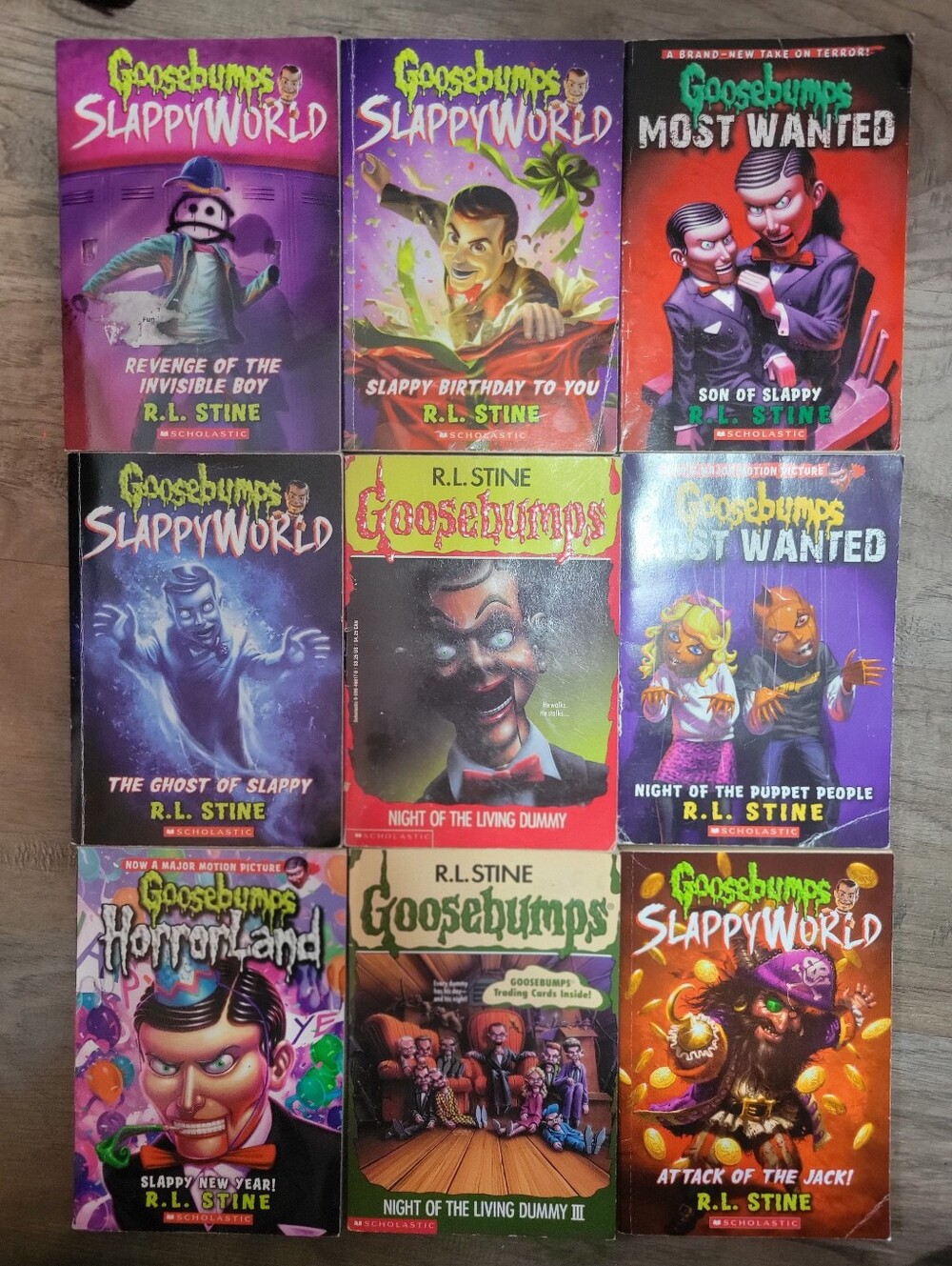 Goosebumps R.L. Stine — 9 Book Lot | Slappy • Most Wanted 📚👻